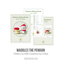 Waddles the Penguin  amigurumi pattern by EMI Creations by Chloe