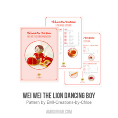 Wei Wei the Lion Dancing Boy amigurumi pattern by EMI Creations by Chloe