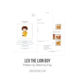 Leo the Lion Boy amigurumi pattern by Stitch by Fay