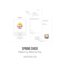 Spring Chick amigurumi pattern by Stitch by Fay