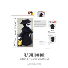 Plague Doctor amigurumi pattern by Mariia Zhyrakova