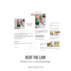 Bert the Lion amigurumi pattern by LovenikaDesign