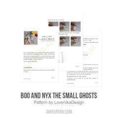 Boo and Nyx the Small Ghosts amigurumi pattern by LovenikaDesign