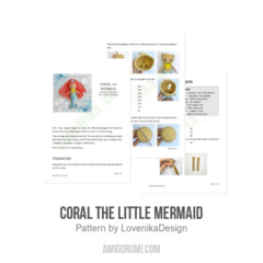 Coral the Little Mermaid amigurumi pattern by LovenikaDesign
