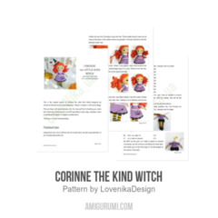 Corinne the Kind Witch amigurumi pattern by LovenikaDesign