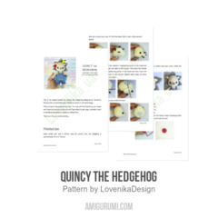 Quincy the Hedgehog amigurumi pattern by LovenikaDesign