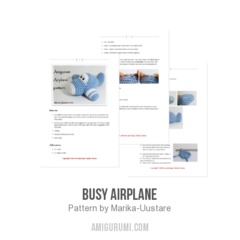 Busy Airplane amigurumi pattern by Marika Uustare