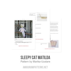 Sleepy cat Matilda amigurumi pattern by Marika Uustare