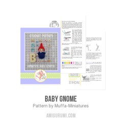 Baby Gnome amigurumi pattern by Muffa Miniatures