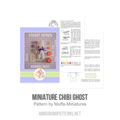 Miniature Chibi Ghost amigurumi pattern by Muffa Miniatures