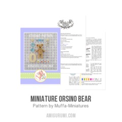 Miniature Orsino Bear amigurumi pattern by Muffa Miniatures