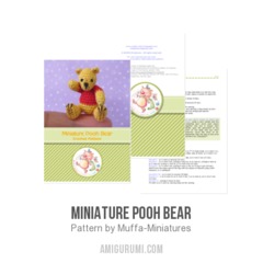 Miniature Pooh Bear amigurumi pattern by Muffa Miniatures