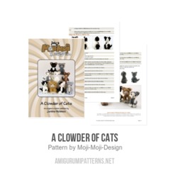 A Clowder of Cats amigurumi pattern by Janine Holmes at Moji-Moji Design