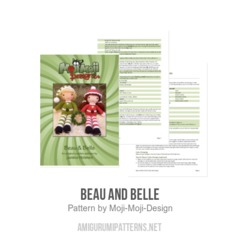 Beau and Belle amigurumi pattern by Janine Holmes at Moji-Moji Design