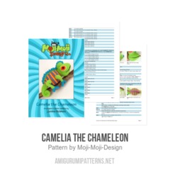 Camelia the Chameleon amigurumi pattern by Janine Holmes at Moji-Moji Design
