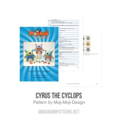 Cyrus the Cyclops amigurumi pattern by Janine Holmes at Moji-Moji Design