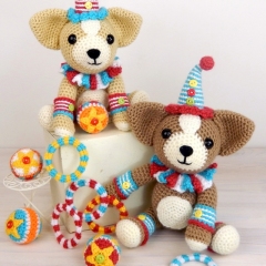Diggory and Dave the Dancing Dogs amigurumi pattern by Janine Holmes at Moji-Moji Design