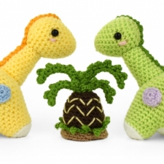 Dotty Dinosaurs - Tracy, Stig and Dorcas amigurumi pattern by Janine Holmes at Moji-Moji Design