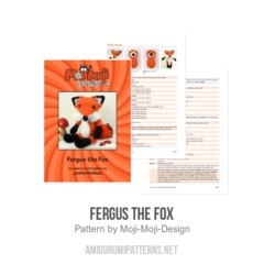 Fergus the Fox amigurumi pattern by Janine Holmes at Moji-Moji Design
