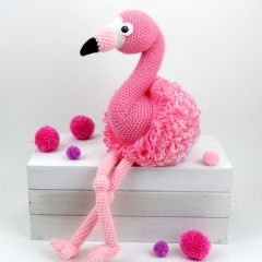 Fleur the Flamingo amigurumi pattern by Janine Holmes at Moji-Moji Design
