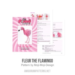 Fleur the Flamingo amigurumi pattern by Janine Holmes at Moji-Moji Design