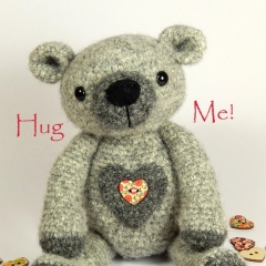 Huggy Bear amigurumi pattern by Janine Holmes at Moji-Moji Design