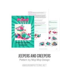 Jeepers and Creepers amigurumi pattern by Janine Holmes at Moji-Moji Design