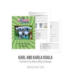 Karl and Karla Koala amigurumi pattern by Janine Holmes at Moji-Moji Design