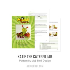 Katie the Caterpillar amigurumi pattern by Janine Holmes at Moji-Moji Design