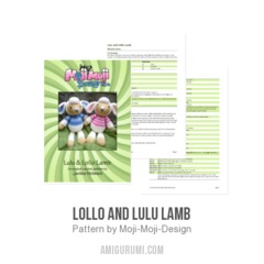 Lulu and Lollo Lamb amigurumi pattern by Janine Holmes at Moji-Moji Design