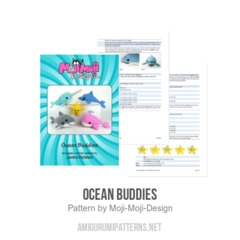 Ocean Buddies amigurumi pattern by Janine Holmes at Moji-Moji Design