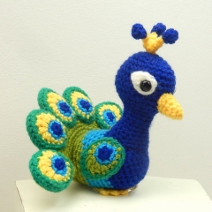 Paksha the Peacock amigurumi pattern by Janine Holmes at Moji-Moji Design