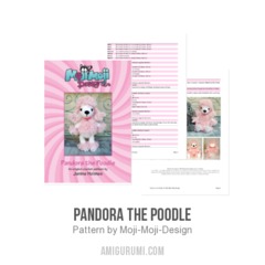 Pandora the poodle amigurumi pattern by Janine Holmes at Moji-Moji Design