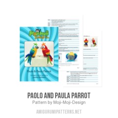 Paolo and Paula Parrot amigurumi pattern by Janine Holmes at Moji-Moji Design