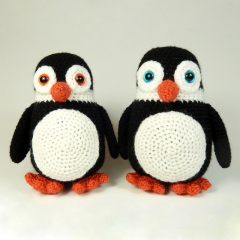 Pendleton and Penelope Penguin amigurumi pattern by Janine Holmes at Moji-Moji Design