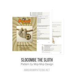 Slocombe the Sloth amigurumi pattern by Janine Holmes at Moji-Moji Design
