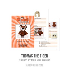 Thomas the Tiger amigurumi pattern by Janine Holmes at Moji-Moji Design