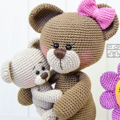 Bonnie and Benjamin Bear Family  amigurumi pattern by One and Two Company