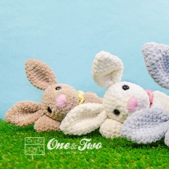 Bubble the Little Bunny amigurumi pattern by One and Two Company