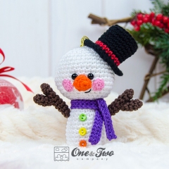 Christmas Ornaments: Snowman, Gingerbread and Santa's Helper  amigurumi by One and Two Company