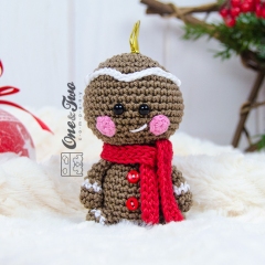 Christmas Ornaments: Snowman, Gingerbread and Santa's Helper  amigurumi pattern by One and Two Company