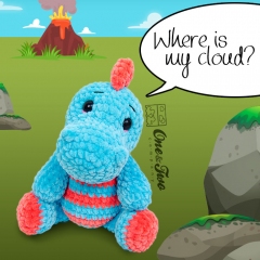 Dusty the Dino and the Tiny Cloud amigurumi by One and Two Company
