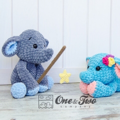 Enzo the Tiny Elephant amigurumi pattern by One and Two Company