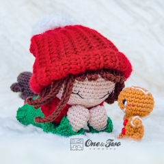 Ginger the Christmas Dolly amigurumi pattern by One and Two Company