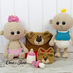 Lucy and Linus the Baby Twins amigurumi by One and Two Company