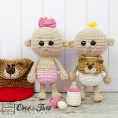 Lucy and Linus the Baby Twins amigurumi pattern by One and Two Company