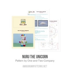 Nuru the Unicorn amigurumi pattern by One and Two Company