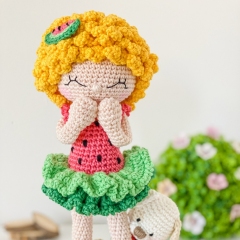 Summer the Watermelon Dolly amigurumi pattern by One and Two Company