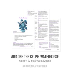 Ariadne the Kelpie Waterhorse amigurumi pattern by Patchwork Moose (Kate E Hancock)