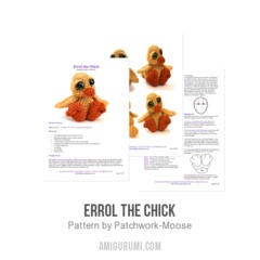 Errol the Chick amigurumi pattern by Patchwork Moose (Kate E Hancock)